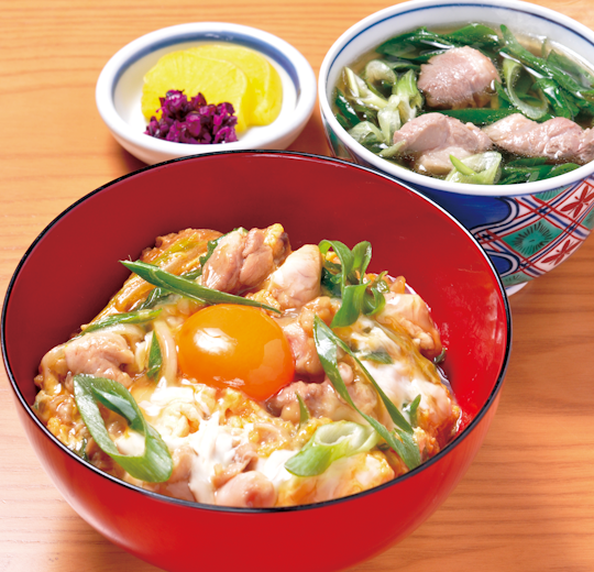 親子丼と鴨なんば(小)セット