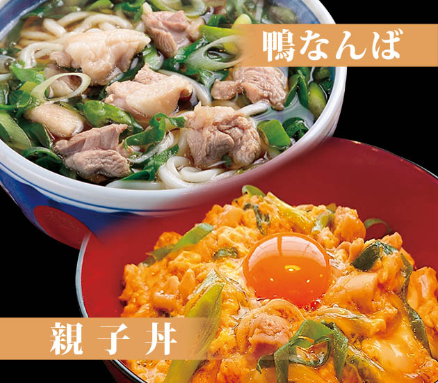 鴨なんばと親子丼セット